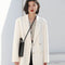 Blazer Blanco Oversize Doble Botonadura para Mujer - Largo Medio