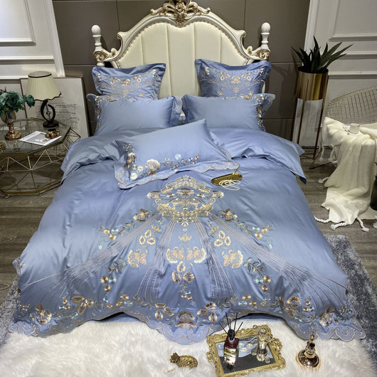 Juego de Cama Algodón Pima Bordado Estilo Palacio Lujo - Image 11
