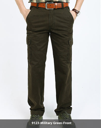 Pantalones Cargo Gruesos Casuales para Hombre - Corte Recto Algodón Puro - Image 19