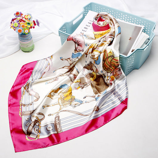 Pañuelo de Seda 90cm Estampado Anacardo - Image 24