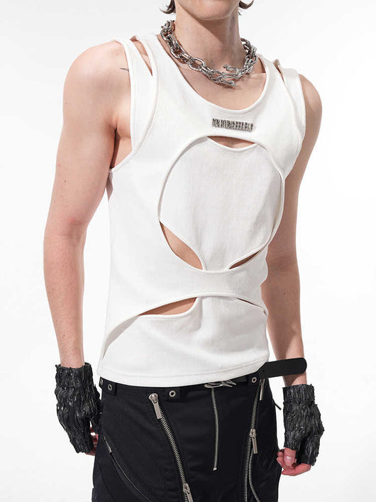 Chaleco Deportivo Hombre Verano Blanco Calado Transpirable - Image 4