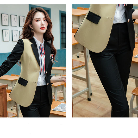 Blazer Universitario Bicolor Estilo Occidental - Image 3