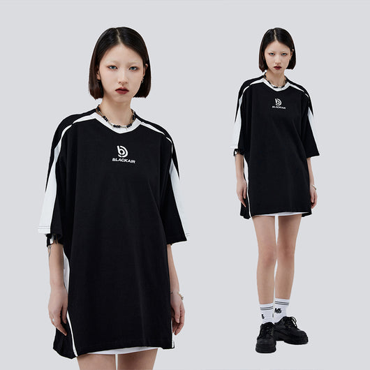 Playera Unisex Diseño Minimalista con Costuras Blanco y Negro - Image 5