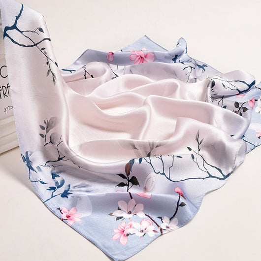 Pañuelo de Seda Cuadrado para Mujer con Diseño Estampado Exquisito - Image 31