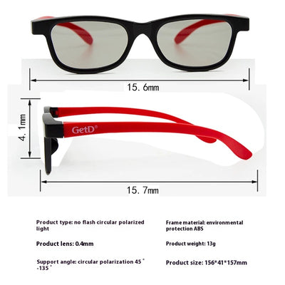 Gafas Estéreo 3D con Lentes Polarizadas Transparentes - Image 2