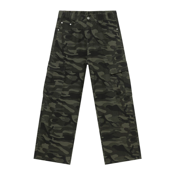 Pantalones Vaqueros Cargo Retro Camuflaje con Bolsillos Grandes - Image 6