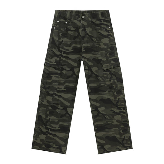 Pantalones Vaqueros Cargo Retro Camuflaje con Bolsillos Grandes - Image 6