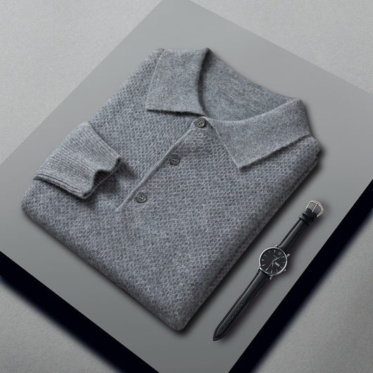 Suéter Polo de Cashmere para Hombre - Tejido Premium - Image 12