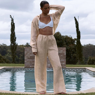 Traje Ejecutivo de Algodón: Camisa y Pantalón de Dos Piezas