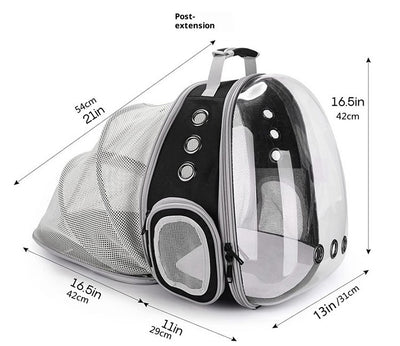 Mochila Transportadora Transparente Expandible para Mascotas - Image 17