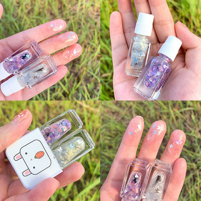 Set Dúo de Esmaltes de Uñas a Base de Agua - Acabado Brillante con Pelado y Desprendimiento Fácil