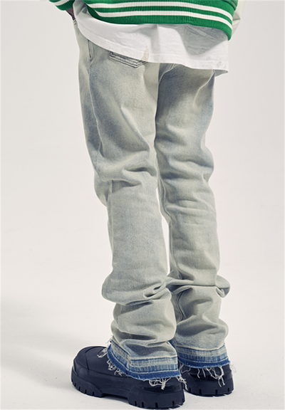 Jeans Slim Fit Flare Desgastados Trendy para Hombre - Image 9