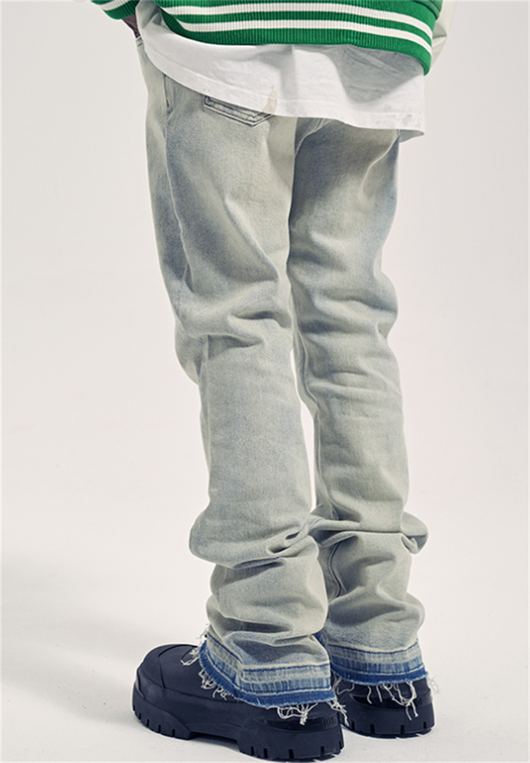 Jeans Slim Fit Flare Desgastados Trendy para Hombre - Image 9