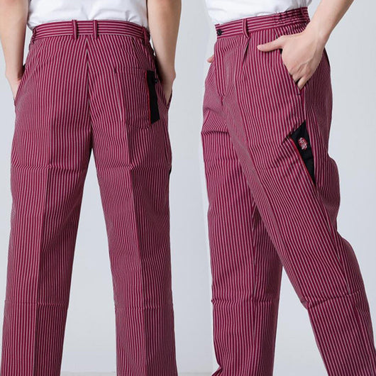 Pantalones Chef a Rayas con Cintura Elástica para Cocina y Comedor - Image 29