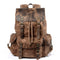 Mochila de Viaje Retro en Lona Encerada con Cordón Ajustable para Hombre