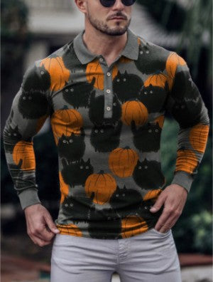Camisa Retro de Manga Larga con Estampado Casual - Image 2