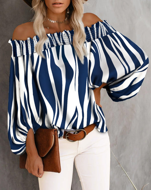 Blusa Asimétrica con Mangas Farol Estampada - Image 11