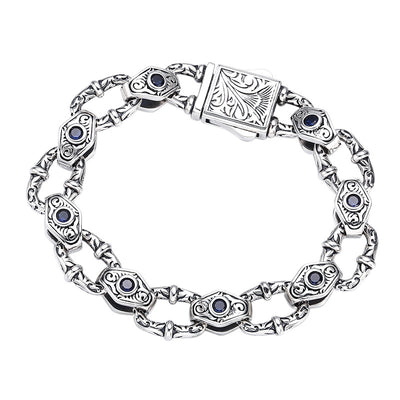 Pulsera de Plata Esterlina 925 con Patrón en Relieve para Hombre - Image 2
