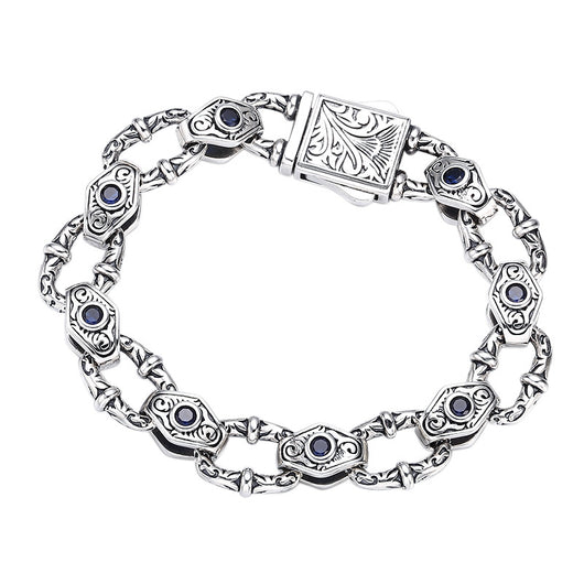 Pulsera de Plata Esterlina 925 con Patrón en Relieve para Hombre - Image 2