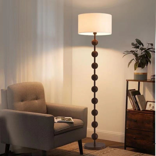 Lámpara de Pie Nogal Estilo Mediados de Siglo - Madera Maciza - Image 6