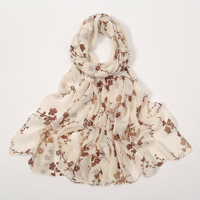 Pañuelo Ligero de Gasa Estampado Floral para Primavera y Verano - Image 29