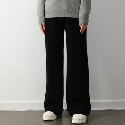 Pantalones Rectos Anchos con Cintura Elástica y Cordones - Image 3