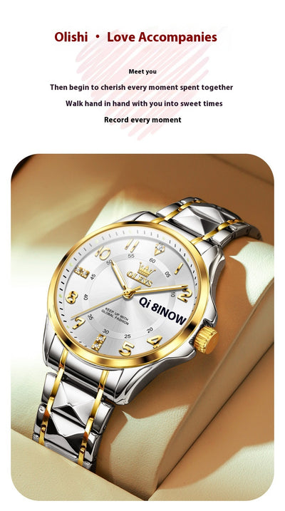 Reloj de Pareja Cuarzo Casual Resistente al Agua - Image 22
