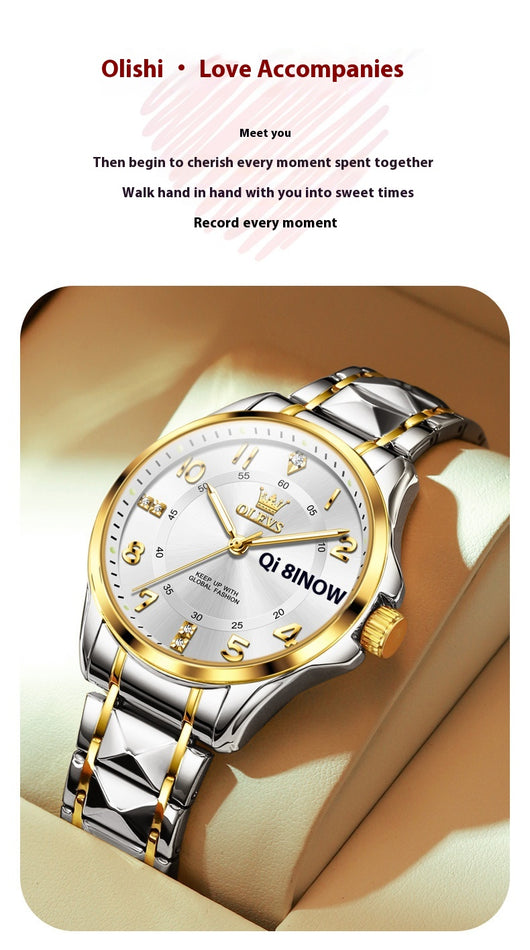 Reloj de Pareja Cuarzo Casual Resistente al Agua - Image 22