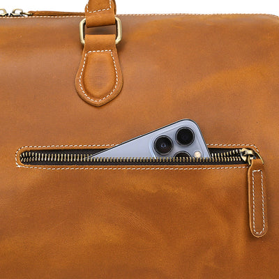 Bolsa de Viaje Cuero Vintage Crazy Horse Gran Capacidad - Image 21