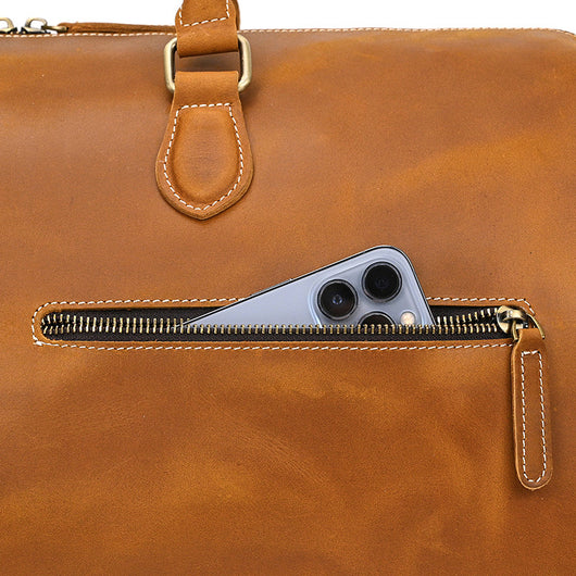 Bolsa de Viaje Cuero Vintage Crazy Horse Gran Capacidad - Image 21