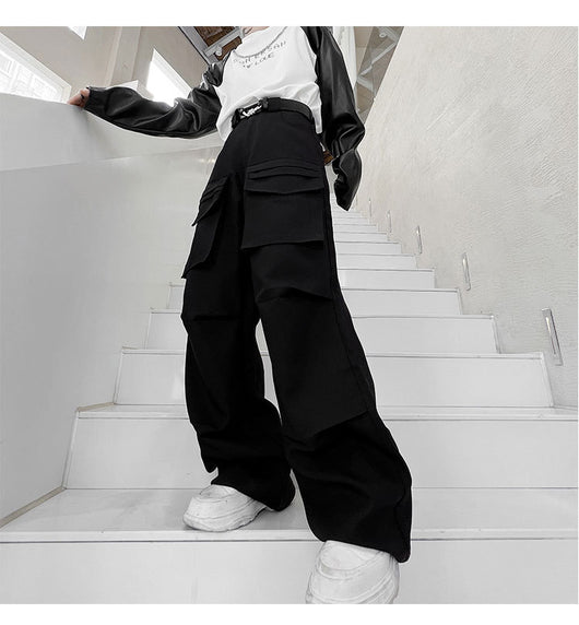 Pantalón Funcional Unisex de Pierna Ancha con Múltiples Bolsillos - Image 20