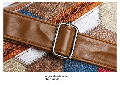 Bolso Bandolera Multicolor con Diseño de Parches Geométricos - Image 30