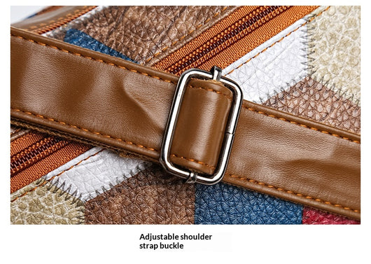 Bolso Bandolera Multicolor con Diseño de Parches Geométricos - Image 30