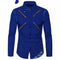 Camisa Casual de Algodón Poliéster Juvenil Blanca con Cuello Solapa