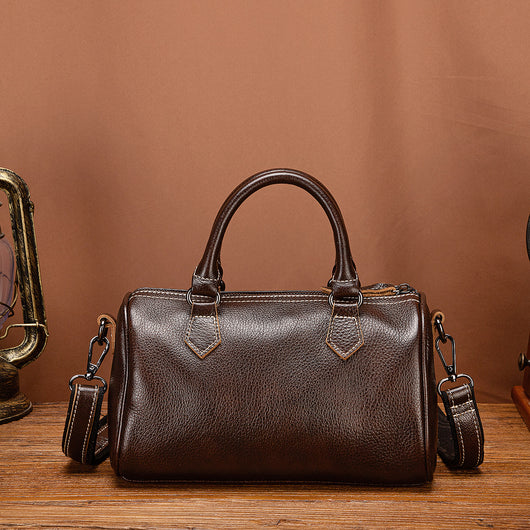 Bolso Retro de Cuero Genuino para Mujer - Diseño Casual y Portátil - Image 15