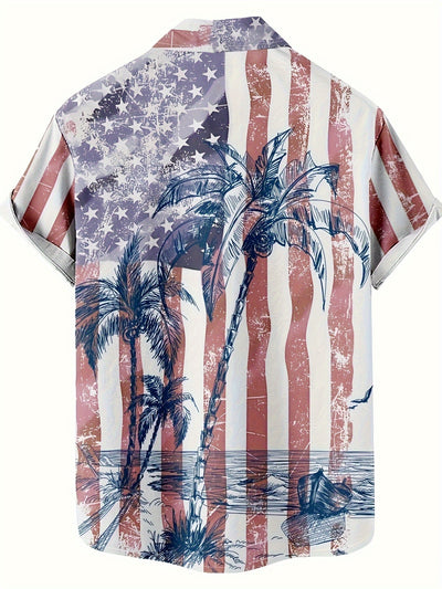 Camisa Manga Corta Hombre Estampado Floral 3D - Image 24