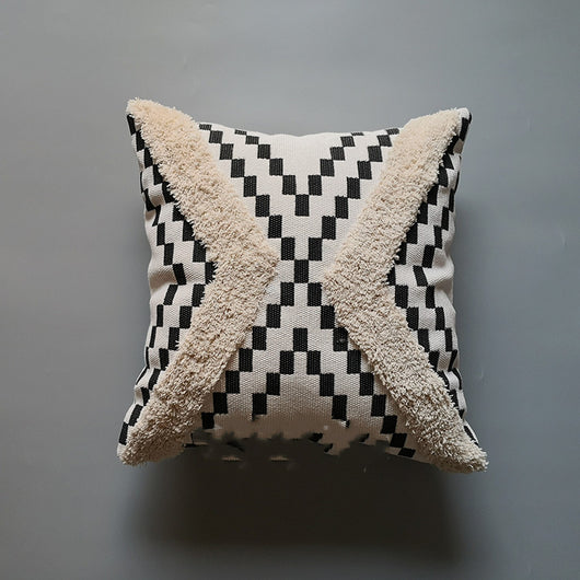 Funda de Cojín Estilo Madera Vintage Japonés con Borlas y Tejido Acogedor - Image 11