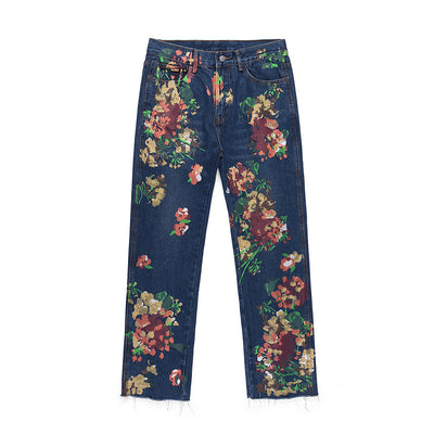 Jeans Gris con Estampado Splash de Tinta - Diseño Urbano Moderno - Image 7