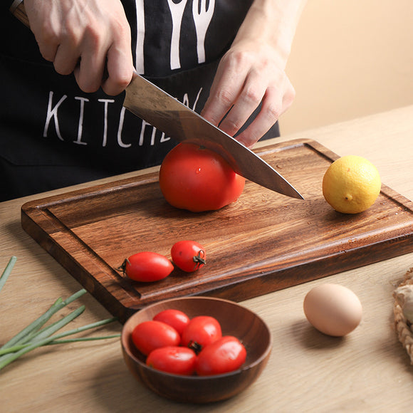 Tabla de Cortar de Madera Maciza Acacia Mangium para Cocina