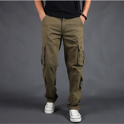 Pantalones de Trabajo Hombre Talla Grande Múltiples Bolsillos Corte Relajado - Image 7