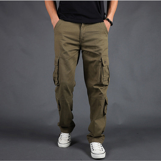 Pantalones de Trabajo Hombre Talla Grande Múltiples Bolsillos Corte Relajado - Image 7
