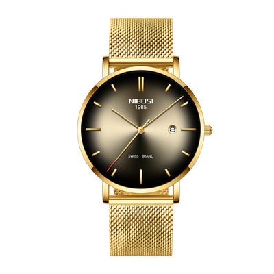 Reloj de Hombre Nibosi Elegante Acero Inoxidable - Resistente al Agua con Calendario - Image 5