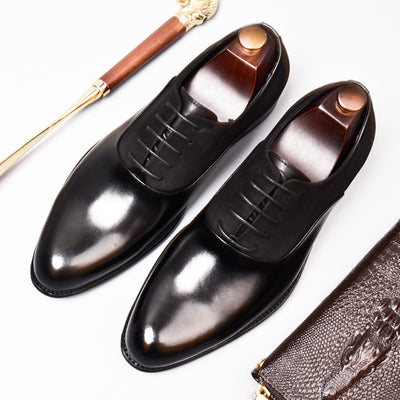 Zapatos Formales de Cuero Vintage Británico para Hombre - Image 8