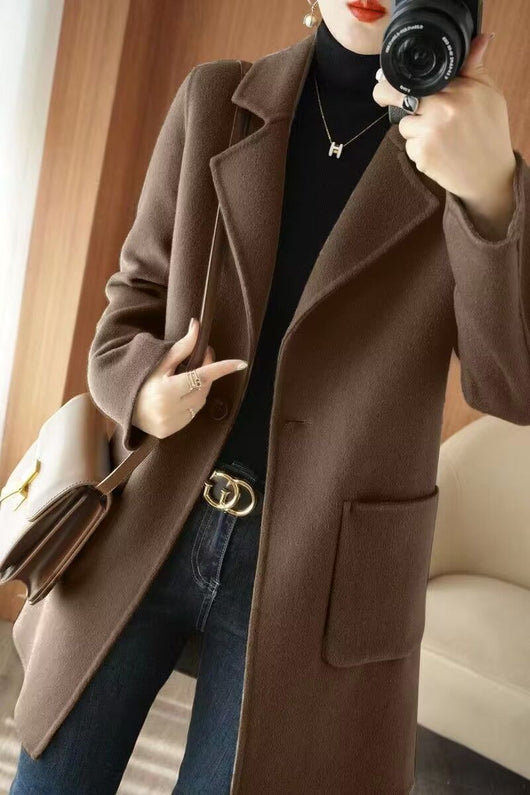 Abrigo de Lana Casual Chic de Largo Medio - Image 17