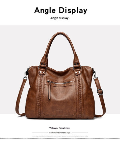 Bolso Bandolera de Cuero Genuino Vintage para Mujer - Image 15
