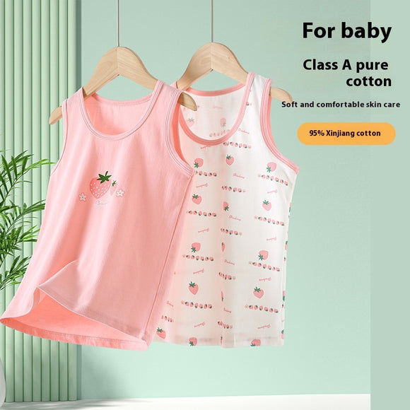 Pijama Infantil de Algodón sin Mangas para Verano