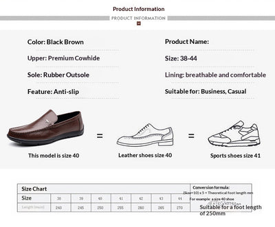 Zapatos Casuales de Cuero Transpirable para Hombre con Suela Suave - Image 8