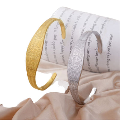 Pulsera de Acero Titanio con Patrón Hueco Estilo Chino de Aspecto Noble - Image 12