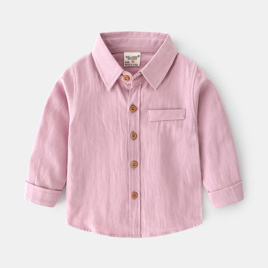 Camisa Infantil Colores Sólidos - Estilo Moderno para Niños - Image 9