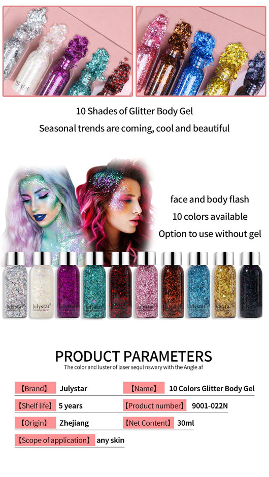 Sombra Líquida con Lentejuelas Brillantes para Ojos y Cuerpo - Image 20